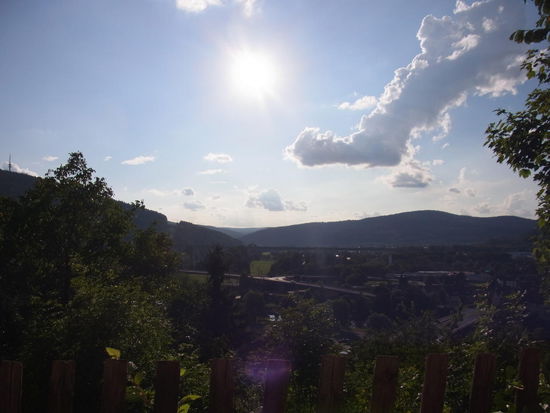 Blick von der Sonnenecke ins Tal