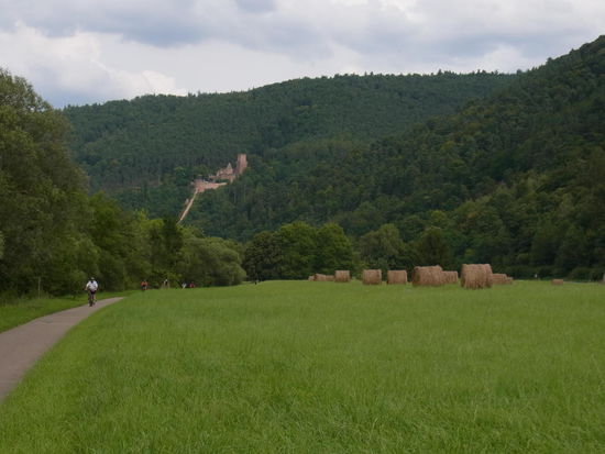 Immer wieder sieht man Burgen vom Weg aus