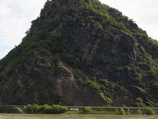 Loreleyfelsen, aber keine Loreley zu entdecken