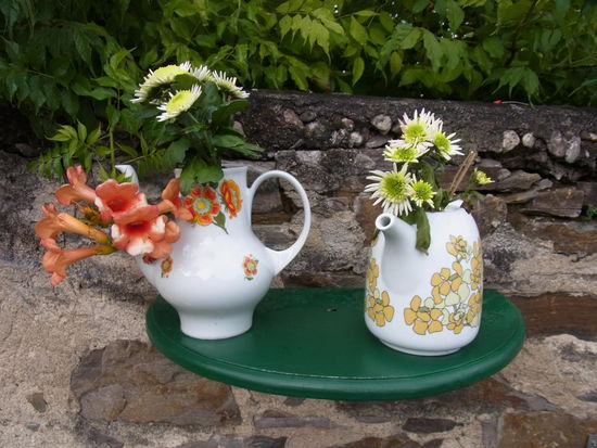 Hat Jemand noch eine alte Kanne übrig?? Die Blumen sind richtig in Erde eingeplanzt