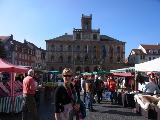 Hier findet bald der berühmte Zwiebelmarkt von Weimar statt.