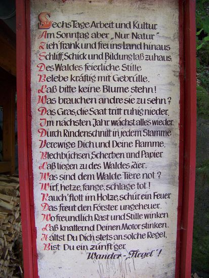 Mittendrin eine Anleitung für Wander-Flegel!