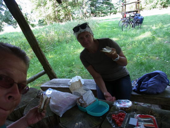 und einer der beliebten Rastplätze mit aktiven Teilnehmern