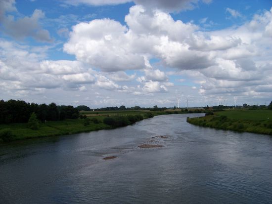 Blick von oben auf die Weser