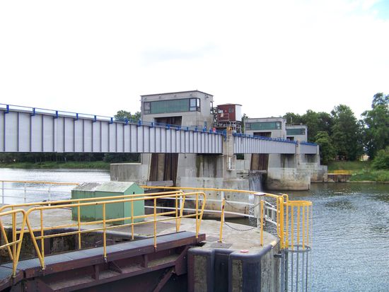 das Kraftwerk nach der Überquerung