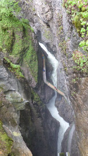 "Helikopterblick" auf die Klamm