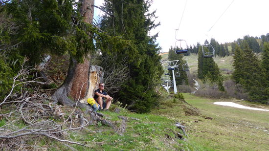 An der Schneegrenze suchen wir uns einen schönen Picknickplatz.