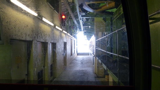 der Ausfahrt-Tunnel der Kanzelwandbahn