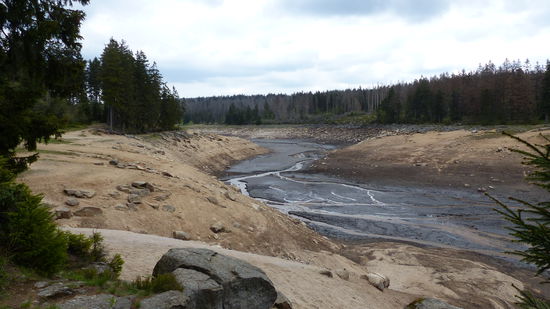 Blick in den leeren Odersee