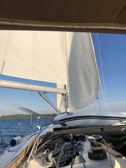 und hoch die Segel … Butterfly mit 2/3 der Crew an Bord