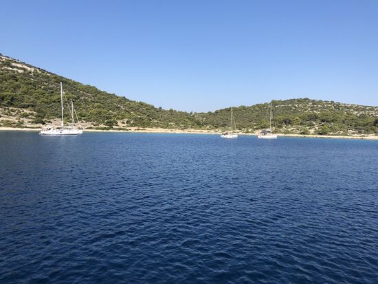 unsere Ankerbucht an der Insel Kaprije