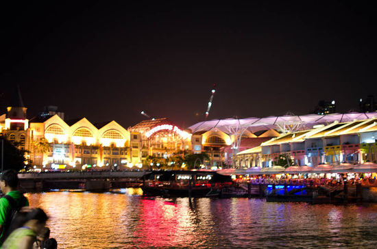 Halloween am Clark Quay ... da waren ja soviele Leute 