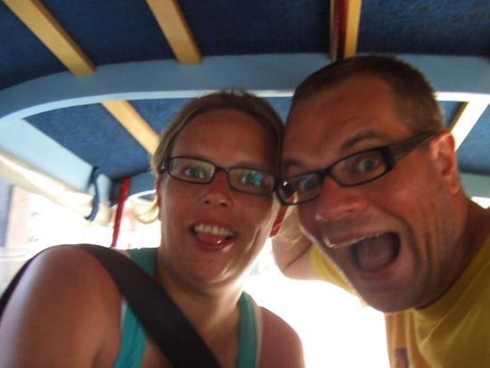 leider haben wir unser Boot fast verpasst, da wir im Stau standen 