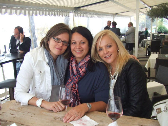 unsere Damen beim ersten Päuschen...