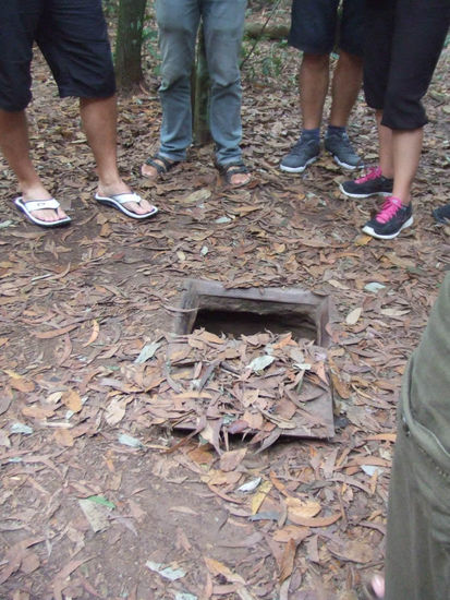 Das ist ein Originaleingang zu den Tunnels