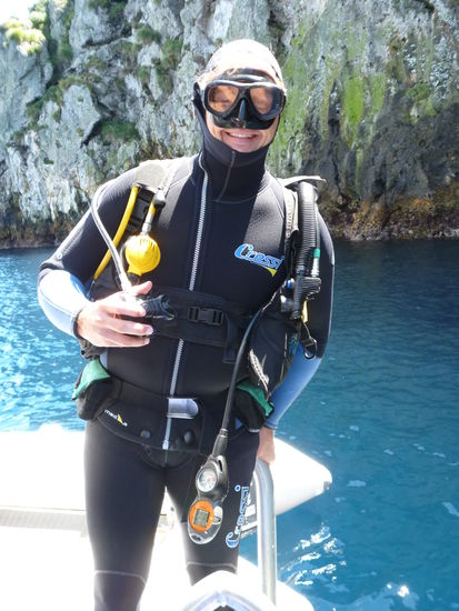 18° C, ein feiner Unterschied zum Tauchen in tropischen Gewässern
