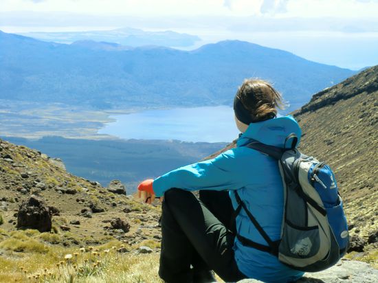 Aussicht vom Nationalpark auf den Lake Taupo