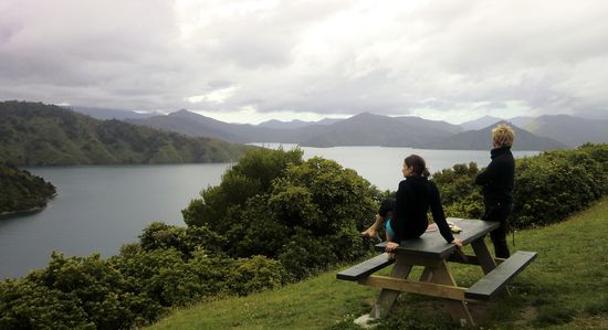 Blick von unserem Schlafplatz über den Sound