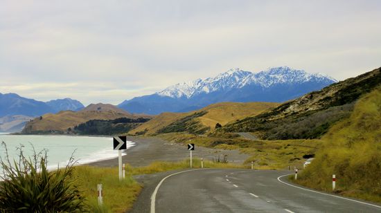 Panorama an der Ostküste nördlich von Keikoura