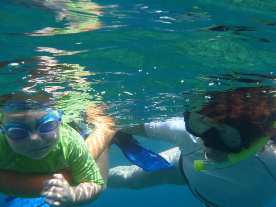 Ben beim Schnorcheln am Sharkpoint