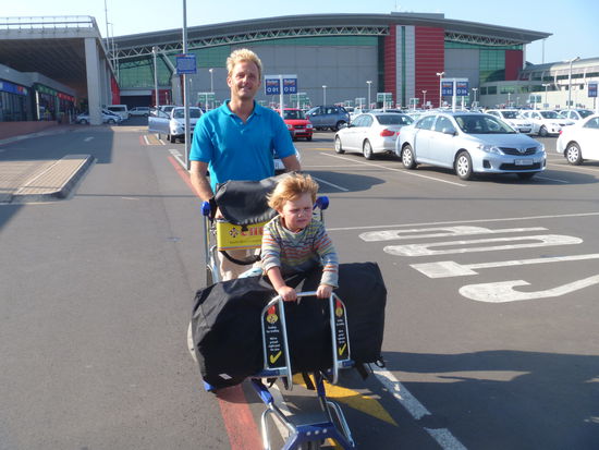 Windige Ankunft in Durban ( eigentlich erstaunlich, dass uns noch kein Gepäckstück abhanden gekommen ist)