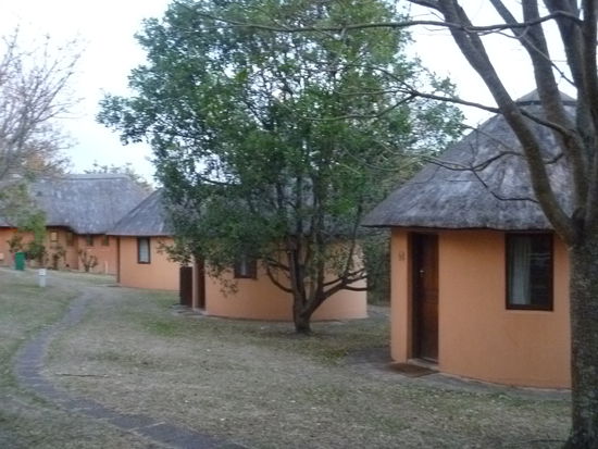 Unsere kleinen Unterkünfte "Rondevals" im Hilltop Camp.