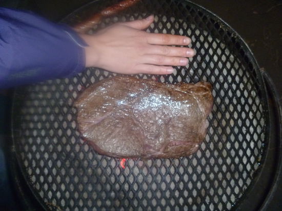 Das Man-Steak...haben wir zu dritt gegessen.