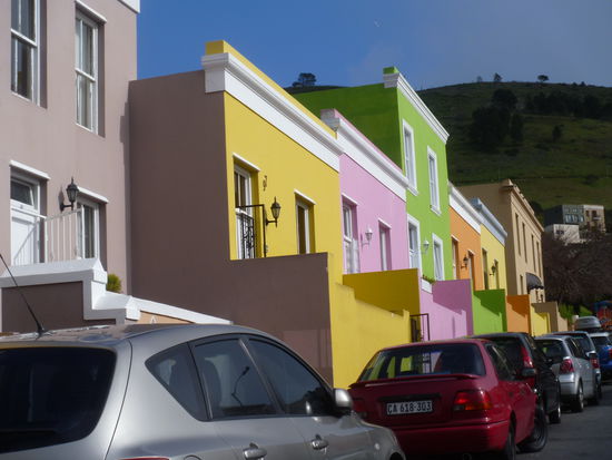 die bunten Häuser des muslimischen Viertels Bo Kaap
