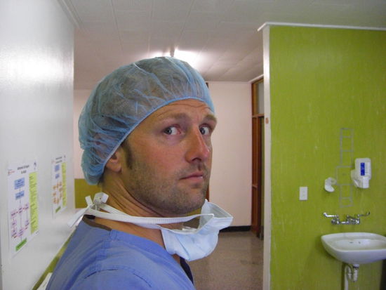 ... vor meiner kleinen Hauttumorentfernung im Rarotonga Hospital