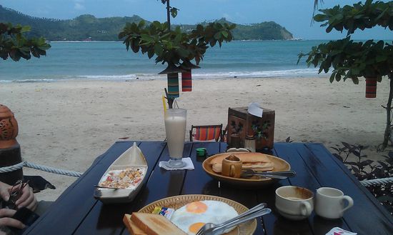 Aussicht beim Fruehstuecken