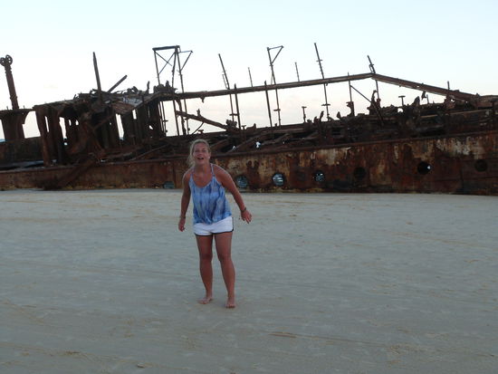 vorm beruehmten Schiffswrack auf Fraser naja nicht so beindruckend, aber ich war da 