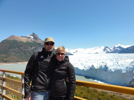 Auf 1500 m.ue.M. und ca. 13 Grad. Perito Moreno Gletscher.