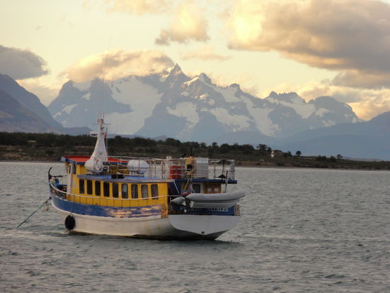 Sicht von der Kueste Pto Natales