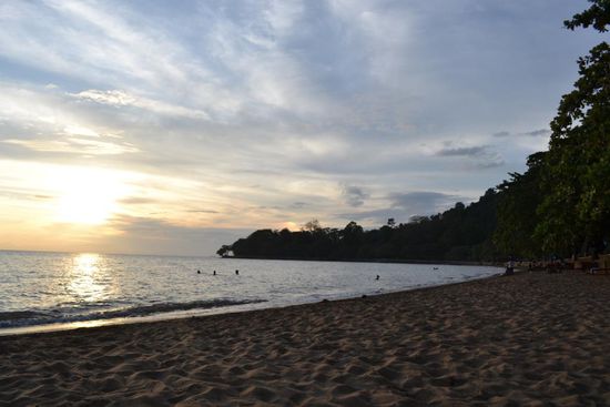 Strand von Kep, unserer letzten Station in Kambodscha.