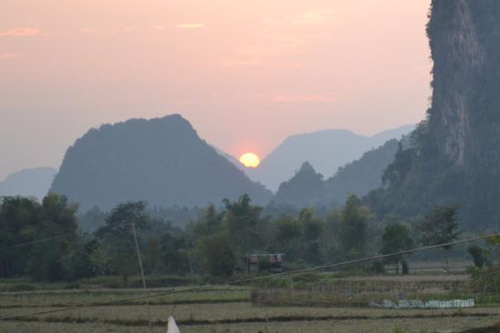 Landschaftsbild in Vang Vieng