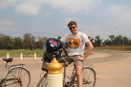 Mit dem Fahrrad durch Vientiane