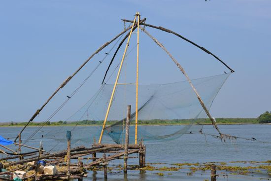 Chinesisches Fischernetz in Kochi
