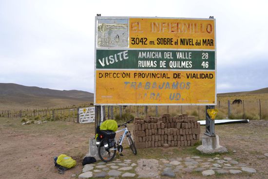 Die Strecke von Tafi del Valle nach Amaicha del Valle führte über den Pass "El Infiernillo", 3042 Meter.