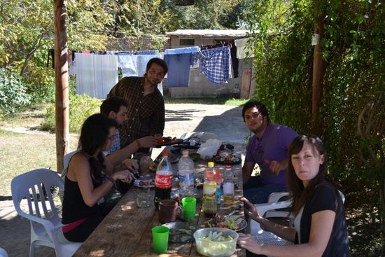Fede und die Portenos (Leute von Buenos Aires) welche ich in Tafi del Valle getroffen habe beim Asado.