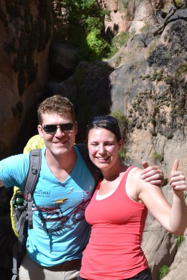 Mit Amelie aus Montreal beim Wandern.