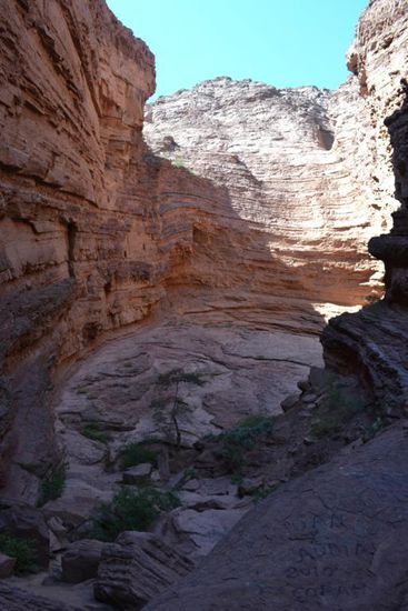 Nochmals zurück in der Quebrada von Cafayate. Diesmal mit dem Fahrrad.