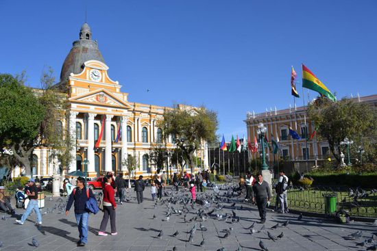 Regierungsgebäude Boliviens und Sitz von "Hermano Evo"