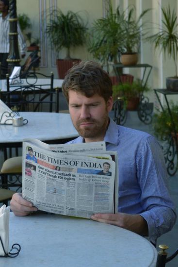 Falls irgendwie möglich, beginne ich den Tag mit einer Tasse Kaffee und der "Times of India".