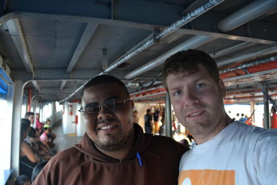 Mein Hängemattennachbar - der sympatische und gesprächige Jesuitenmönch Giovanni. Er hat mir sehr dabei geholfen, Portugiesisch zu lernen. Ich werde ihn in Salvador besuchen.