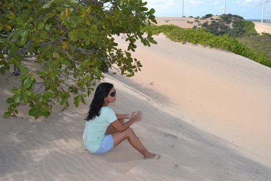 Mit Tourguide Fabiolla in Canoa Quebrada.
