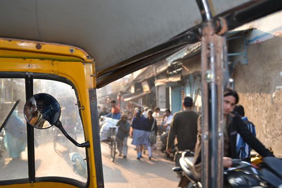 Sicht aus einer Motorrikscha