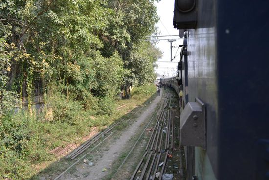 Doch noch einen Zug erwischt - von Varanasi nach Gaya.