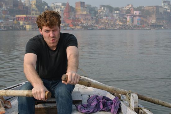 Morgentraining auf dem Ganges 