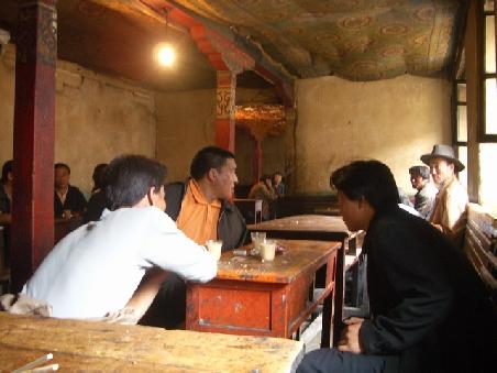 Beliebtes Restaurant inmitten von Lhasa