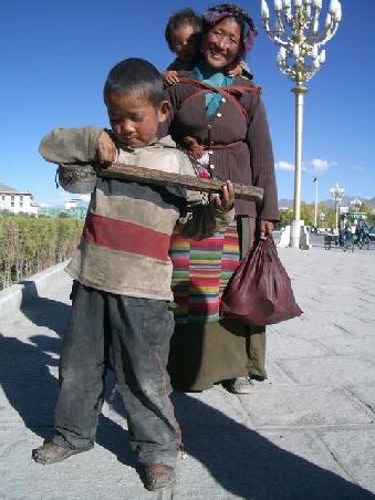 Pilger in Lhasa